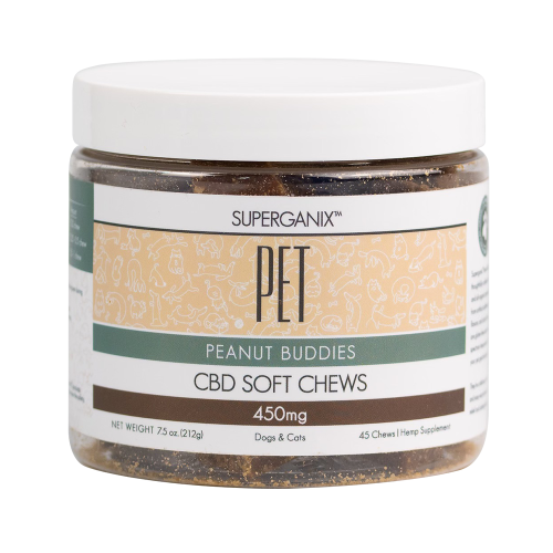 Superganix CBD Pet Peanut Buddies Soft Chews 450mg